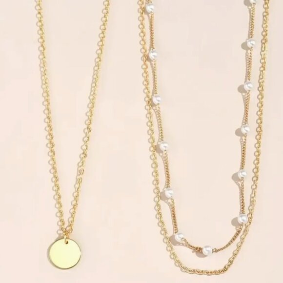 14K Gold filled Layering Pearl Necklace - Picture 3 of 4